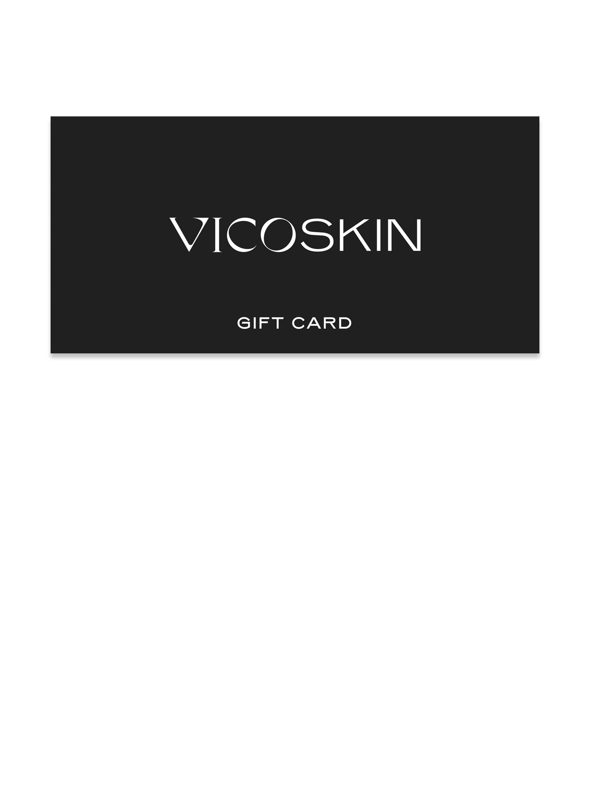 VicoSkin digital gift card for skin treatments